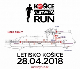 Mapa dnešných pretekov Košice Runway Run